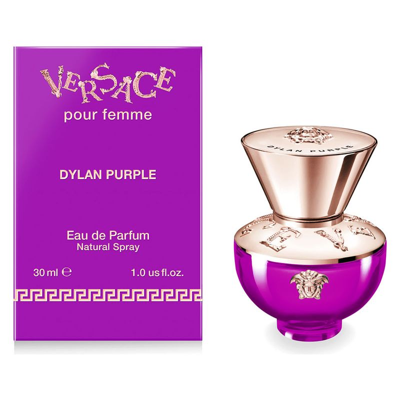 Versace Dylan Purple Pour Femme, Eau de Parfum Donna, 30 ml Spray, Profumo femminile elegante, floreale e fruttato, fragranza luminosa e vibrante