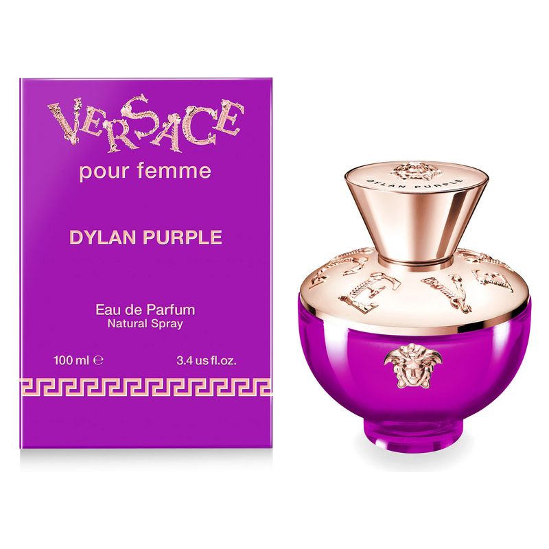 Versace Dylan Purple Pour Femme, Eau de Parfum Donna, 100 ml Spray, Profumo Floreale Fruttato e Muschiato, Fragranza luminosa ed elegante per lei Versace Dylan Purple Pour Femme, Eau de Parfum Donna, 100 ml Spray, Profumo Floreale Fruttato e Muschiato, Fragranza luminosa ed elegante per lei