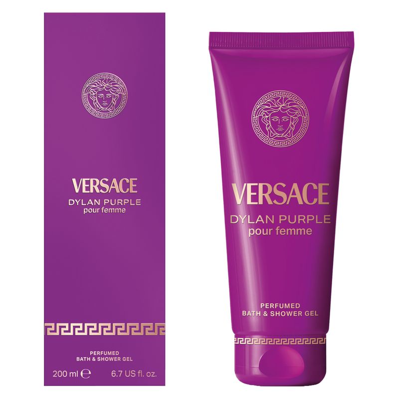 Versace Dylan Purple Pour Femme, Gel Doccia Profumato Donna, 200 ml, Bagnoschiuma Floreale Fruttato, per pelle morbida, setosa e profumata Versace Dylan Purple Pour Femme, Gel Doccia Profumato Donna, 200 ml, Bagnoschiuma Floreale Fruttato, per pelle morbida, setosa e profumata