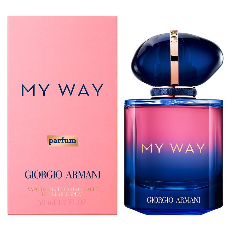 Armani My Way Parfum, Parfum Donna, 50 ml Spray Ricaricabile, Fragranza Floreale Legnosa Cipriata, Profumo Intenso e Persistente Armani My Way Parfum, Parfum Donna, 50 ml Spray Ricaricabile, Fragranza Floreale Legnosa Cipriata, Profumo Intenso e Persistente