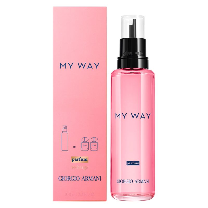 Armani My Way Parfum, Ricarica Profumo Donna, 100 ml, Fragranza Floreale Legnosa, Intensa e Sensuale, Idea Regalo