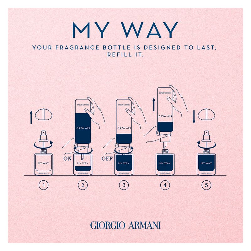 Armani My Way Parfum, Ricarica Profumo Donna, 100 ml, Fragranza Floreale Legnosa, Intensa e Sensuale, Idea Regalo