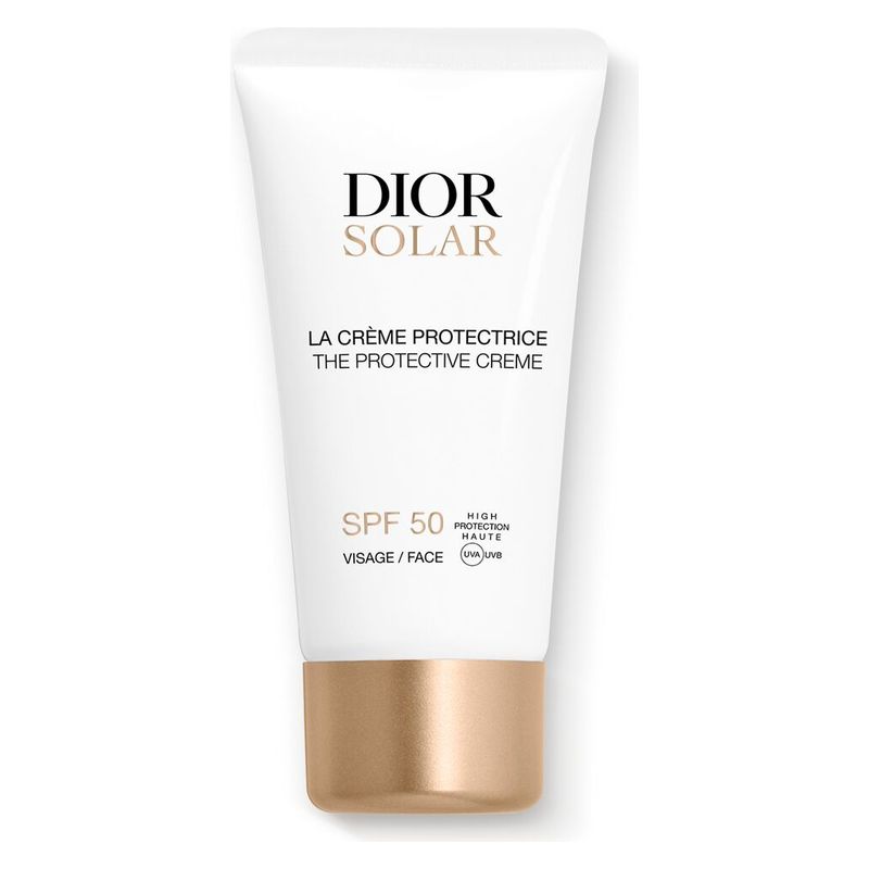DIOR Solar La Crème Protectrice, Crema Solare Viso SPF 50, Protezione UVA/UVB, Idratante, 50 ml, Trattamento Solare con Finitura Satinata