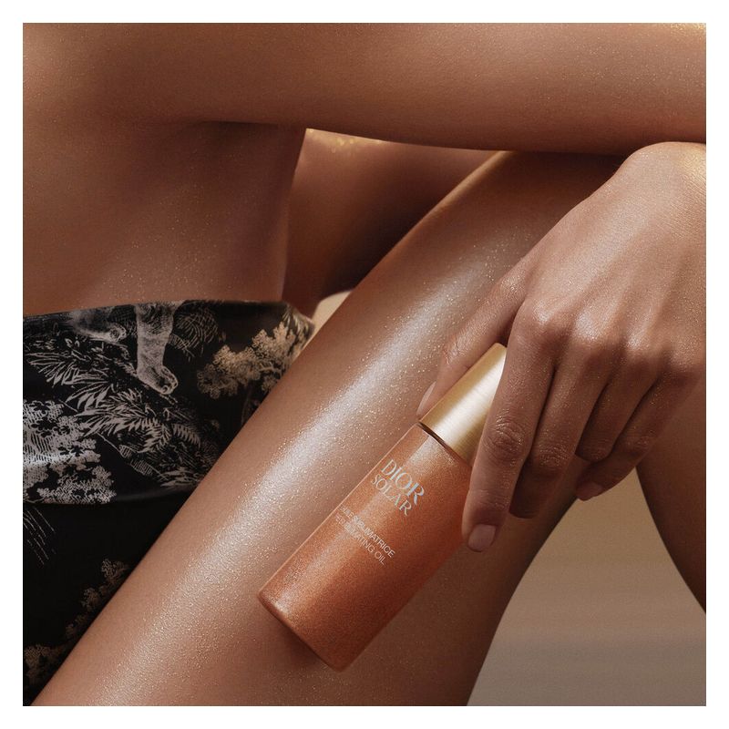 DIOR Dior Solar L'Olio Sublimante, Olio Secco Illuminante Corpo, Viso e Capelli, Idratante e Perfezionatore di Abbronzatura, Effetto Luminoso, 125 ml
