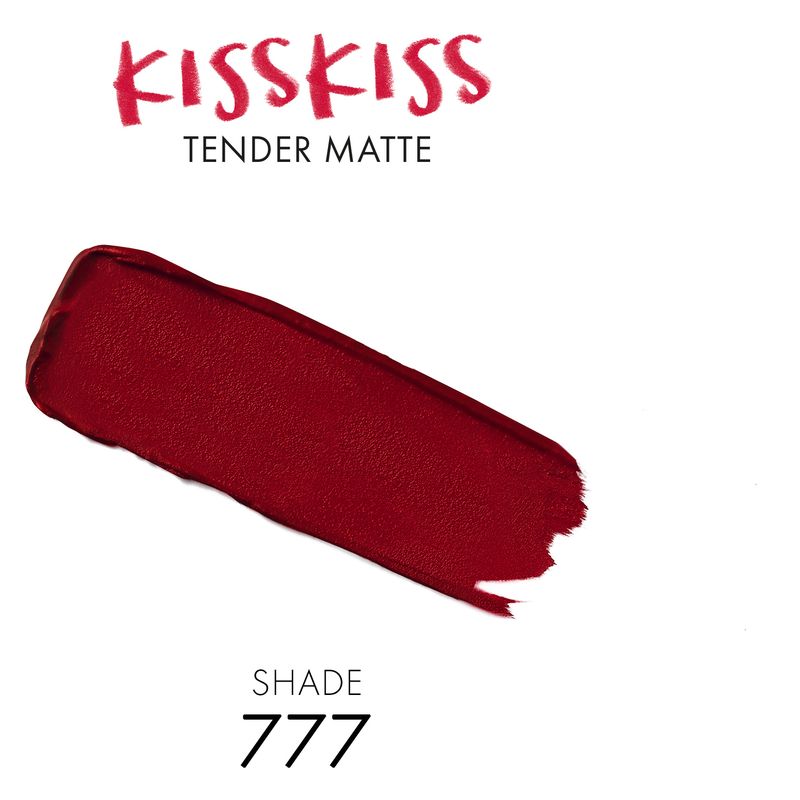 Guerlain KissKiss Tender Matte Rossetto Matte Luminoso, 777 Eternal Red, 2.8 g, Comfort 16 Ore, Rossetto Lunga Tenuta con Acido Ialuronico Guerlain KissKiss Tender Matte Rossetto Matte Luminoso, 777 Eternal Red, 2.8 g, Comfort 16 Ore, Rossetto Lunga Tenuta con Acido Ialuronico