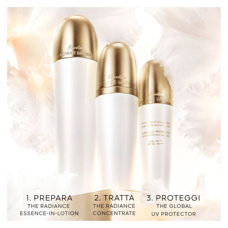 Guerlain ORCHIDÉE IMPÉRIALE BRIGHTENING LE PROTECTEUR UV GLOBAL - Fluide protecteur SPF 50 - PA+++ Giovinezza, Perfezione, Radiosità