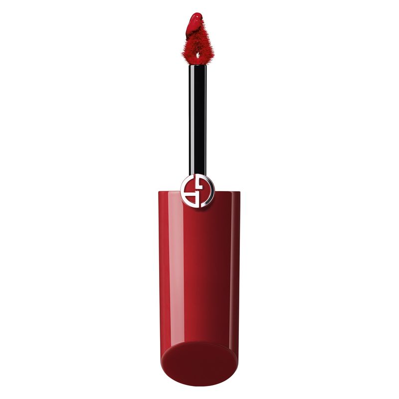 Armani Lip Maestro Satin, Rossetto Liquido Donna, 08 Rooftop Party, Finish Satinato, Lunga Tenuta e Idratante, Colore Intenso Rosso