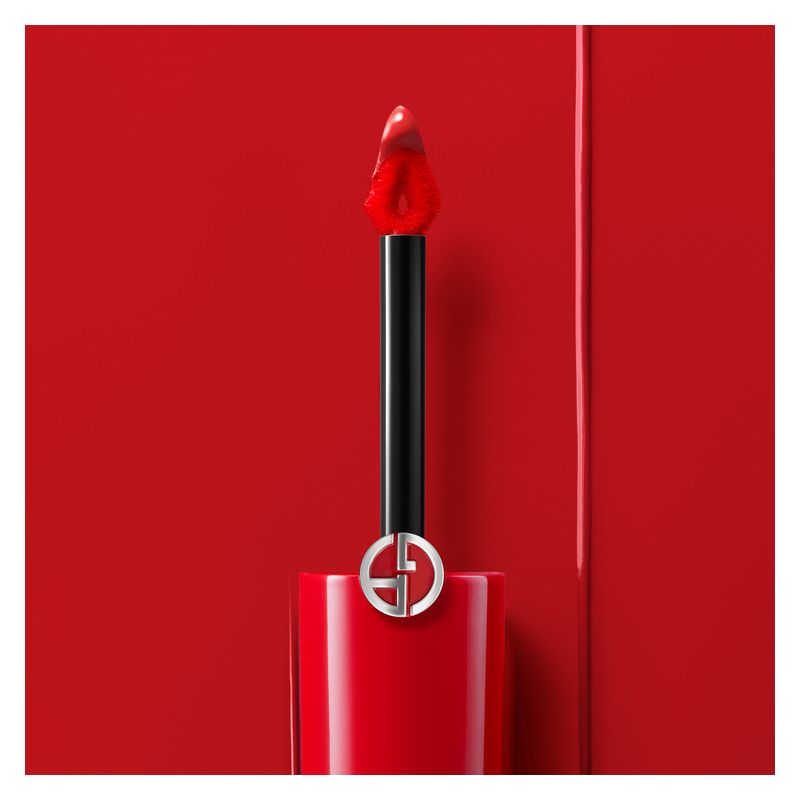 Armani Lip Maestro Satin, Rossetto Liquido Donna, 08 Rooftop Party, Finish Satinato, Lunga Tenuta e Idratante, Colore Intenso Rosso