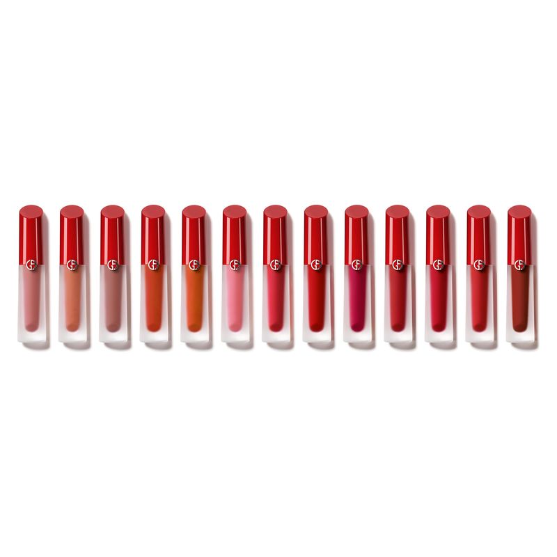 Armani Lip Maestro Satin, Rossetto Liquido Donna, 08 Rooftop Party, Finish Satinato, Lunga Tenuta e Idratante, Colore Intenso Rosso