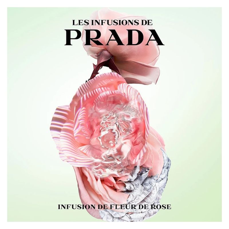 Prada Les Infusions Rose, Eau de Parfum Donna, 100 ml Spray, Fragranza Floreale Delicata, Profumo femminile con note di Rosa, Mandarino e Neroli