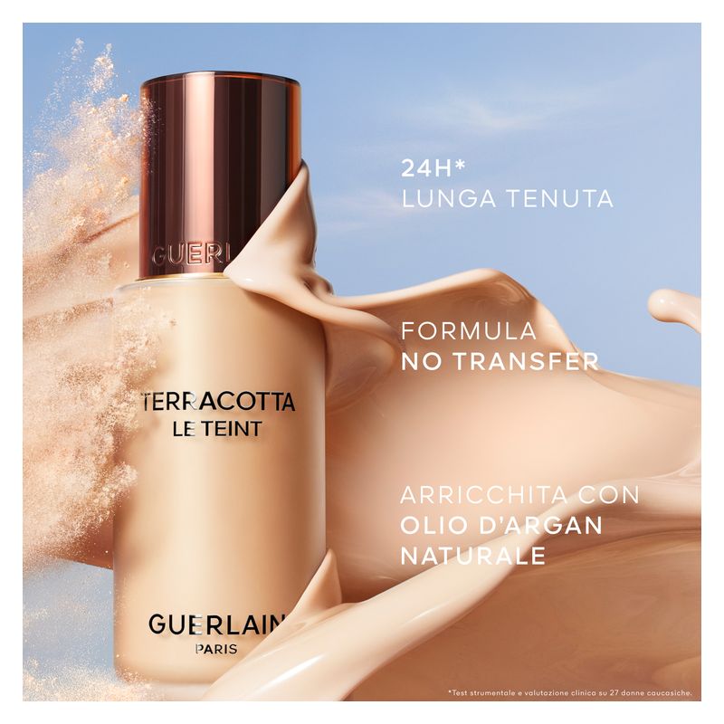 Guerlain TERRACOTTA LE TEINT -FONDOTINTA PERFEZIONE NATURALE E FRESCO, EFFETTO BONNE MINE, TENUTA 24 ORE - NO TRANSFER