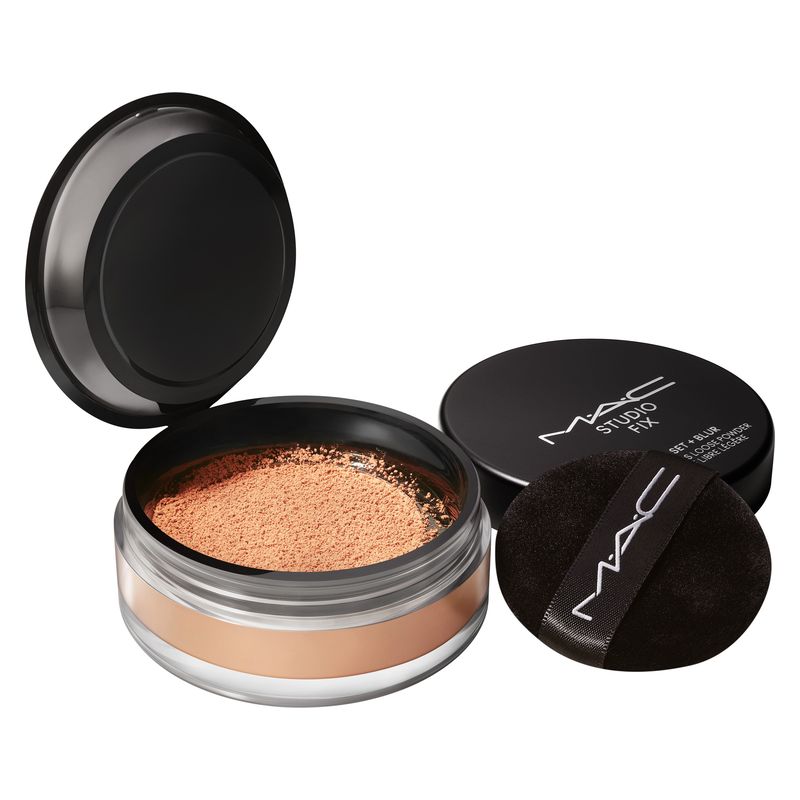 MAC Studio Fix Pro Set + Blur Weightless Loose Powder, Cipria in Polvere Libera Fissante e Opacizzante, Colore Medium Deep, 6.5 g