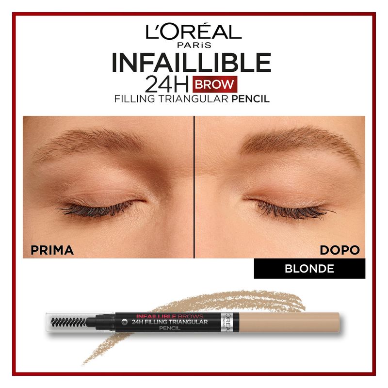 L'Oréal Infaillible Brows 24H Filling Triangular Pencil - Matita Sopracciglia Riempitiva