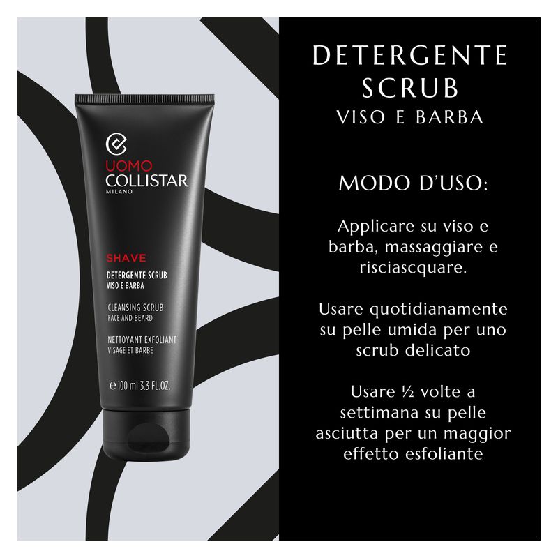 Collistar Uomo Detergente Scrub Viso e Barba, Trattamento Esfoliante Purificante Uomo, 100 ml, Azione Detox per Pelle Liscia e Barba Morbida e Lucida Collistar Uomo Detergente Scrub Viso e Barba, Trattamento Esfoliante Purificante Uomo, 100 ml, Azione Detox per Pelle Liscia e Barba Morbida e Lucida