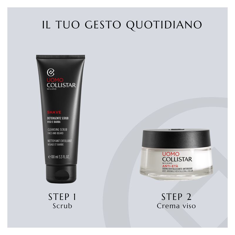 Collistar Uomo Detergente Scrub Viso e Barba, Trattamento Esfoliante Purificante Uomo, 100 ml, Azione Detox per Pelle Liscia e Barba Morbida e Lucida Collistar Uomo Detergente Scrub Viso e Barba, Trattamento Esfoliante Purificante Uomo, 100 ml, Azione Detox per Pelle Liscia e Barba Morbida e Lucida