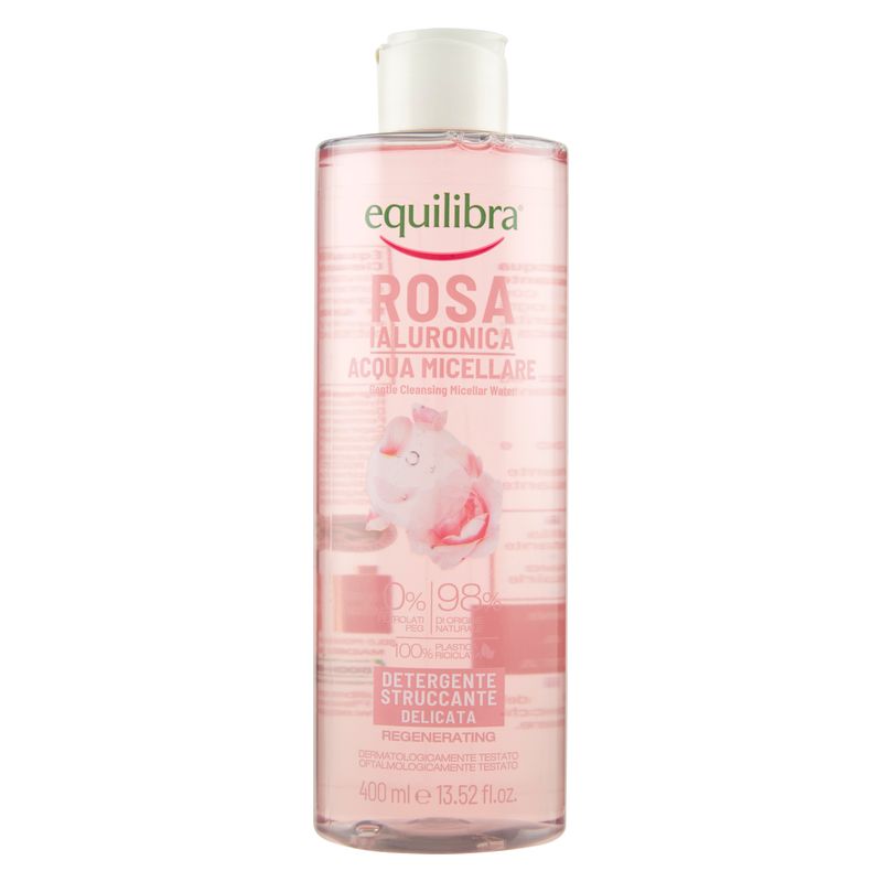 Equilibra ROSA IALURONICA ACQUA MICELLARE DETERGENTE STRUCCANTE DELICATA