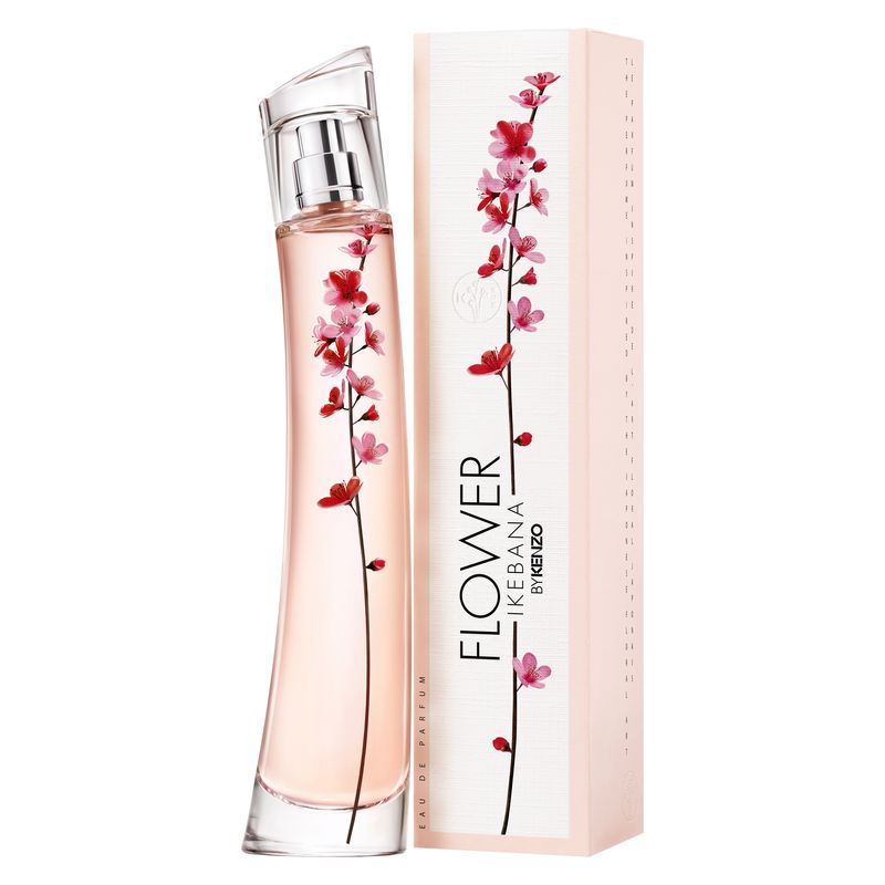 Kenzo Flower Ikebana, Eau de Parfum Donna, 75 ml Spray, Profumo Floreale Legnoso con Note di Tè Sobacha, Sakura e Sandalo, Fragranza Femminile