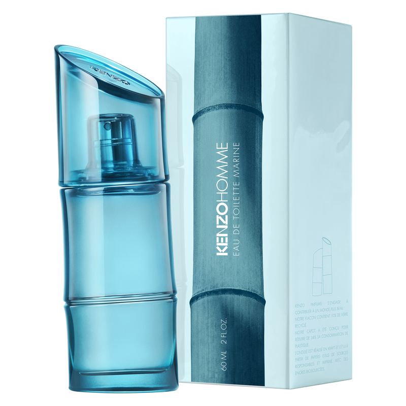 Kenzo Homme Eau de Toilette Marine, Eau de Toilette Uomo, 60 ml Spray, Profumo maschile fresco e solare, Fragranza marina legnosa estiva