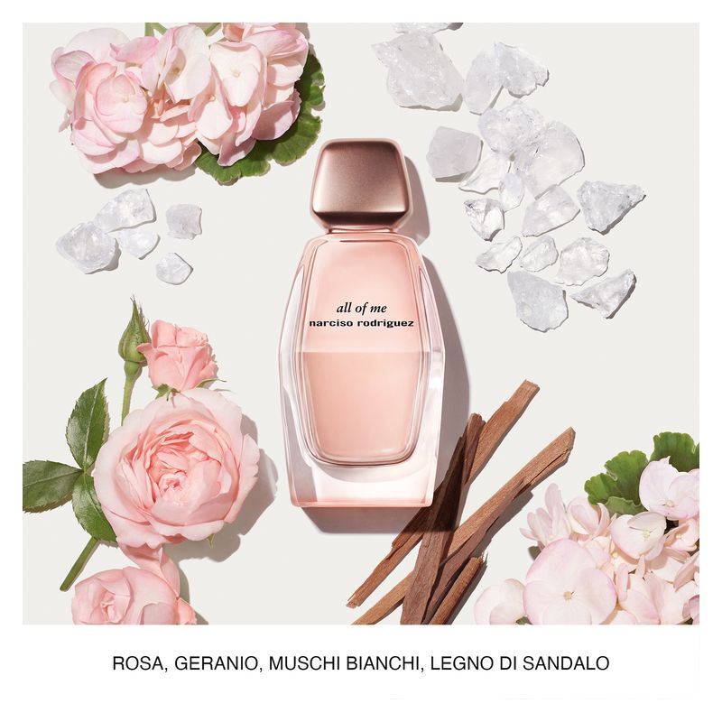 Narciso Rodriguez All Of Me, Eau de Parfum Donna, 90 ml Spray, Fragranza Floreale Muschiata, Profumo femminile con Rosa, Geranio e Sandalo