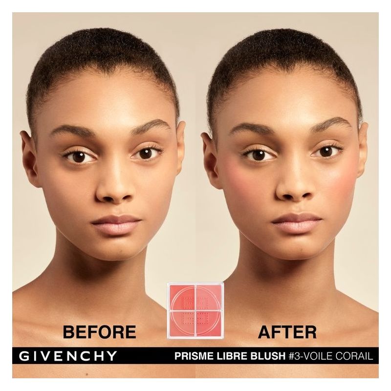 Givenchy Prisme Libre Blush, Fard in Polvere Libera Donna, 03 Voile Corail, Tonalità Corallo e Arancio, Lunga Tenuta 12H e Finish Luminoso Givenchy Prisme Libre Blush, Fard in Polvere Libera Donna, 03 Voile Corail, Tonalità Corallo e Arancio, Lunga Tenuta 12H e Finish Luminoso