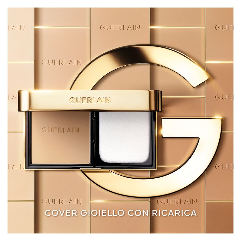 Guerlain Parure Gold Skin Control, Fondotinta Compatto Donna, 5N Neutro, Alta Perfezione, Finish Matte Lunga Tenuta 24H, Fondotinta in polvere opacizzante