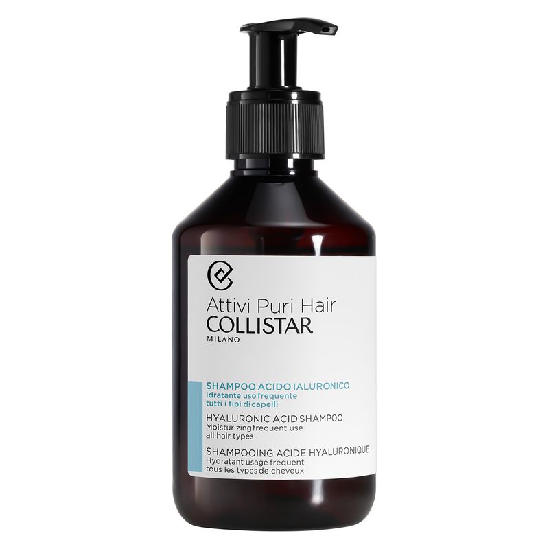 Collistar ATTIVI PURI HAIR SHAMPOO ACIDO IALURONICO - IDRATANTE USO FREQUENTE TUTTI I TIPI DI CAPELLI