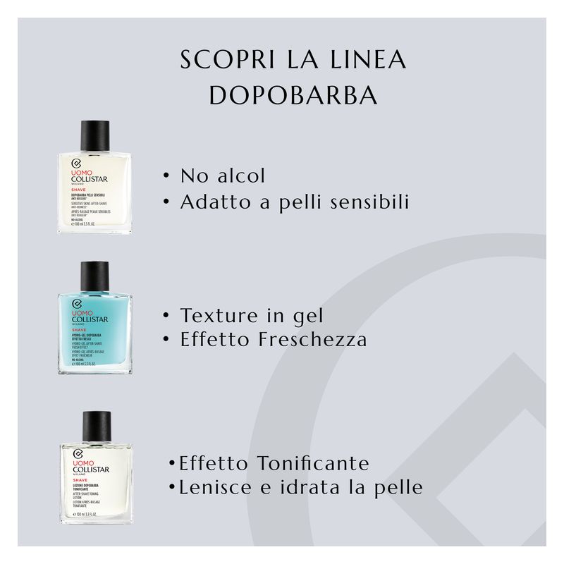 Collistar Uomo Dopobarba Pelli Sensibili, Anti-Rossore Senza Alcool, 100 ml, Trattamento Idratante e Lenitivo post rasatura, Balsamo delicato