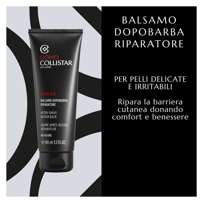 Collistar Uomo Balsamo Dopobarba Riparatore, Dopobarba Uomo per Pelli Sensibili, 100 ml, Azione Idratante e Lenitiva, Formula Riparatrice Senza Alcool Collistar Uomo Balsamo Dopobarba Riparatore, Dopobarba Uomo per Pelli Sensibili, 100 ml, Azione Idratante e Lenitiva, Formula Riparatrice Senza Alcool