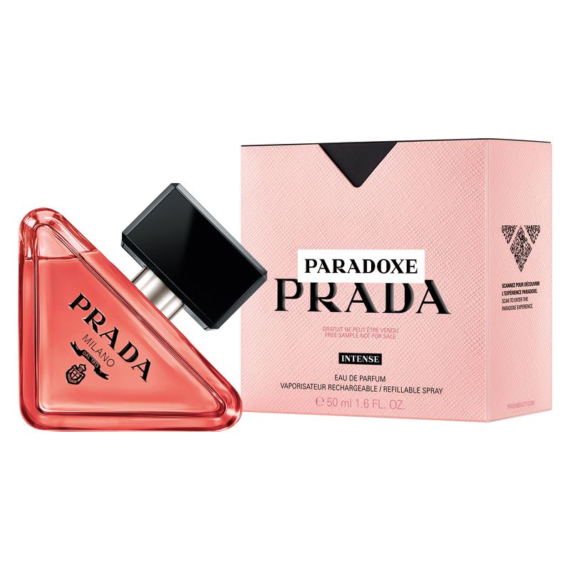 Prada Paradoxe Intense, Eau de Parfum Donna, 50 ml Spray Ricaricabile, Profumo femminile floreale ambrato con note legnose, lunga durata