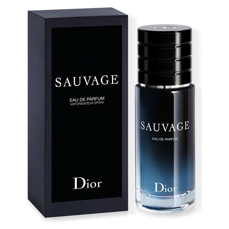 DIOR Sauvage, Eau de Parfum Uomo, 30 ml Spray Ricaricabile, Fragranza Ambrata Fougère, Profumo maschile fresco, sensuale e misterioso