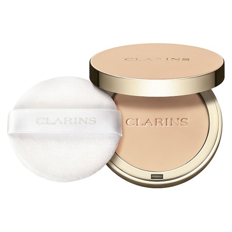 Clarins Ever Matte Compact Powder - Cipria Compatta Opacizzante Colorata, Arricchita Dall'estratto Di Latte Di Pesco