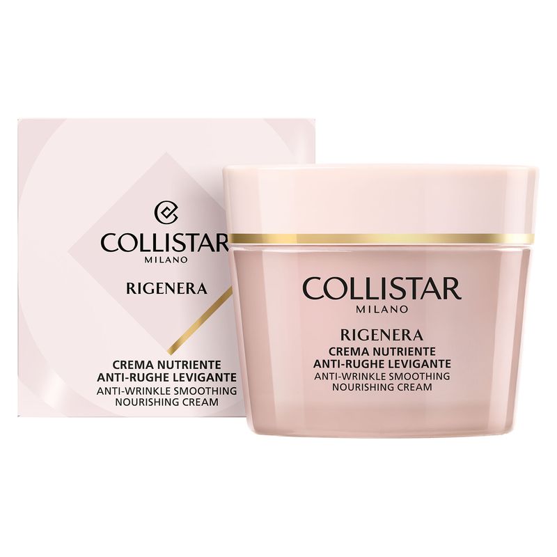 Collistar Rigenera, Crema Nutriente Anti-Rughe Levigante, Viso Donna, 50 ml, Trattamento per Pelli Secche e Disidratate, con Acido Ialuronico