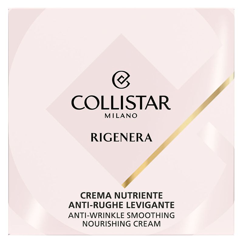 Collistar Rigenera, Crema Nutriente Anti-Rughe Levigante, Viso Donna, 50 ml, Trattamento per Pelli Secche e Disidratate, con Acido Ialuronico
