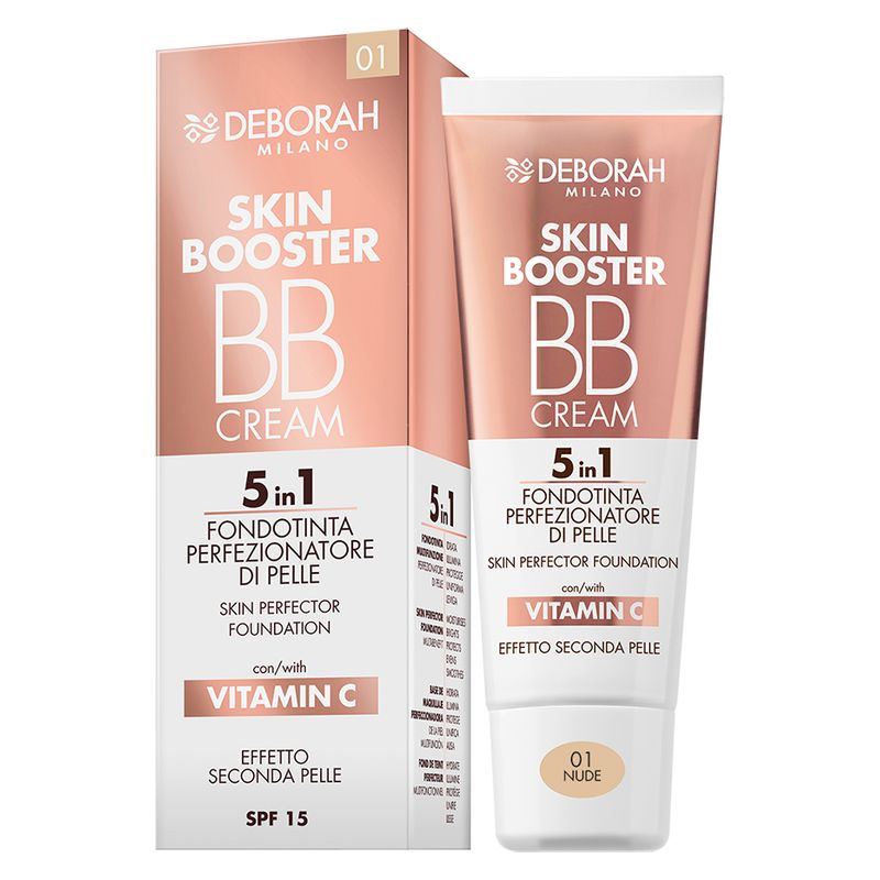 Deborah SKIN BOOSTER BB CREAM 5 IN 1 FONDOTINTA PERFEZIONATORE DI PELLE