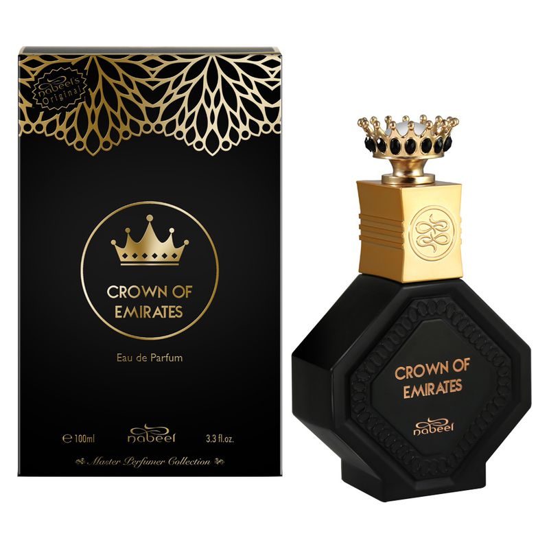 Nabeel Crown Of Emirates, Eau de Parfum Unisex, 100 ml Spray, Fragranza Cuoiata Orientale, Profumo di Lusso Ispirato a Dubai, a Lunga Durata Nabeel Crown Of Emirates, Eau de Parfum Unisex, 100 ml Spray, Fragranza Cuoiata Orientale, Profumo di Lusso Ispirato a Dubai, a Lunga Durata
