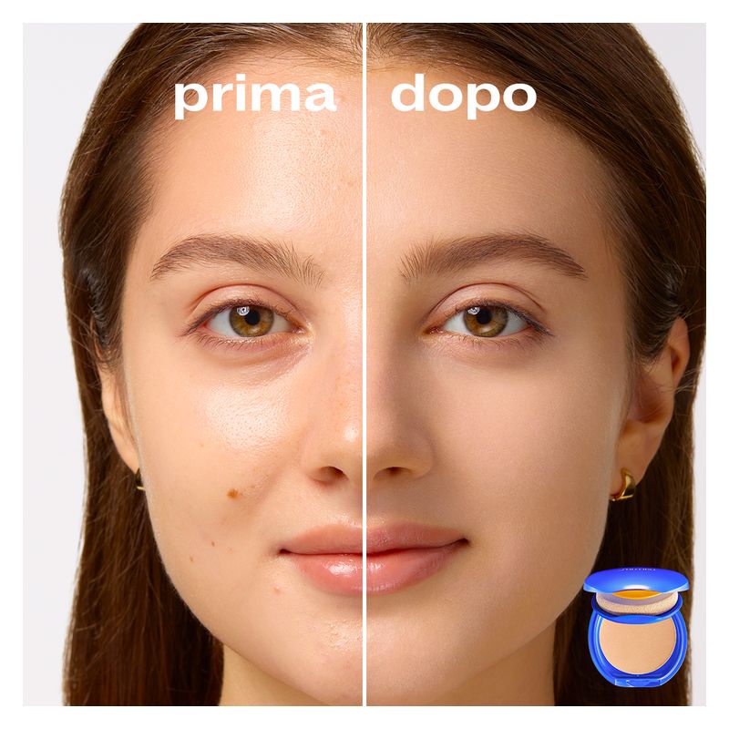 Shiseido UV Protective Compact Foundation Ricarica, Fondotinta Compatto SPF 30, Donna, 12 g, Dark Ivory, Protezione Solare e Lunga Tenuta Opacizzante