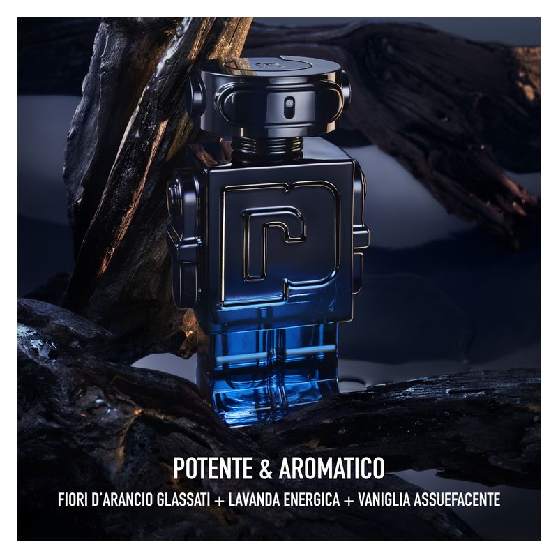Rabanne Phantom Intense, Eau de Parfum Uomo, 100 ml Spray, Profumo maschile ambrato aromatico, fragranza di lunga durata con note di lavanda e vaniglia Rabanne Phantom Intense, Eau de Parfum Uomo, 100 ml Spray, Profumo maschile ambrato aromatico, fragranza di lunga durata con note di lavanda e vaniglia