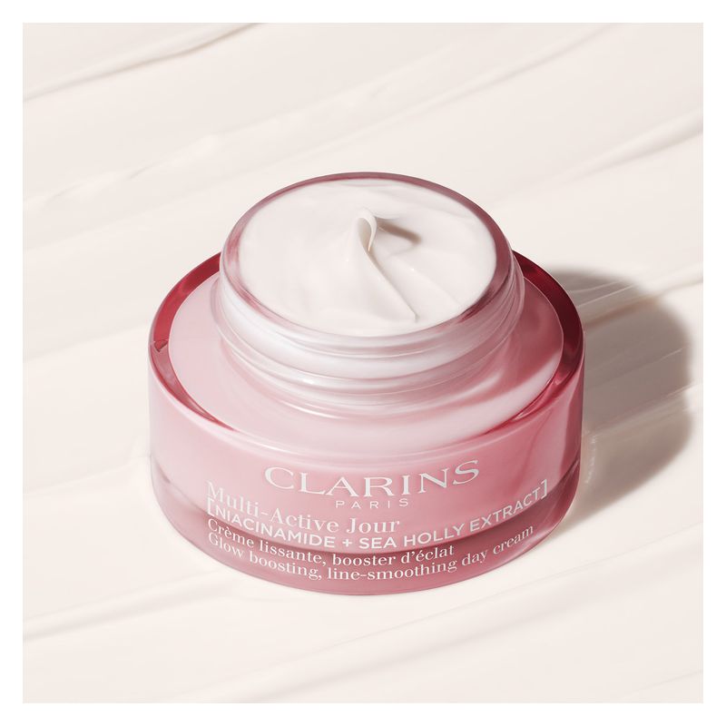 Clarins MULTI-ACTIVE JOUR CRÈME LISSANTE, BOOSTER D'ÉCLAT - Multi-Active Crema Giorno per Tutti i Tipi di Pelle