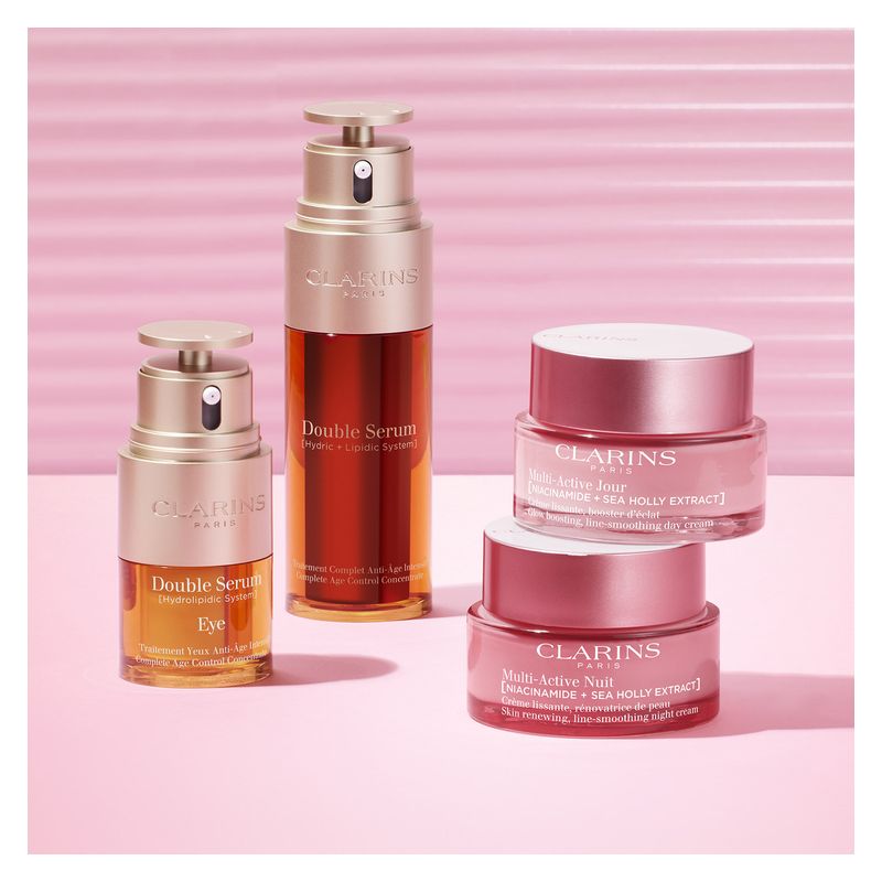 Clarins MULTI-ACTIVE JOUR CRÈME LISSANTE, BOOSTER D'ÉCLAT - Multi-Active Giorno per Pelli Secche