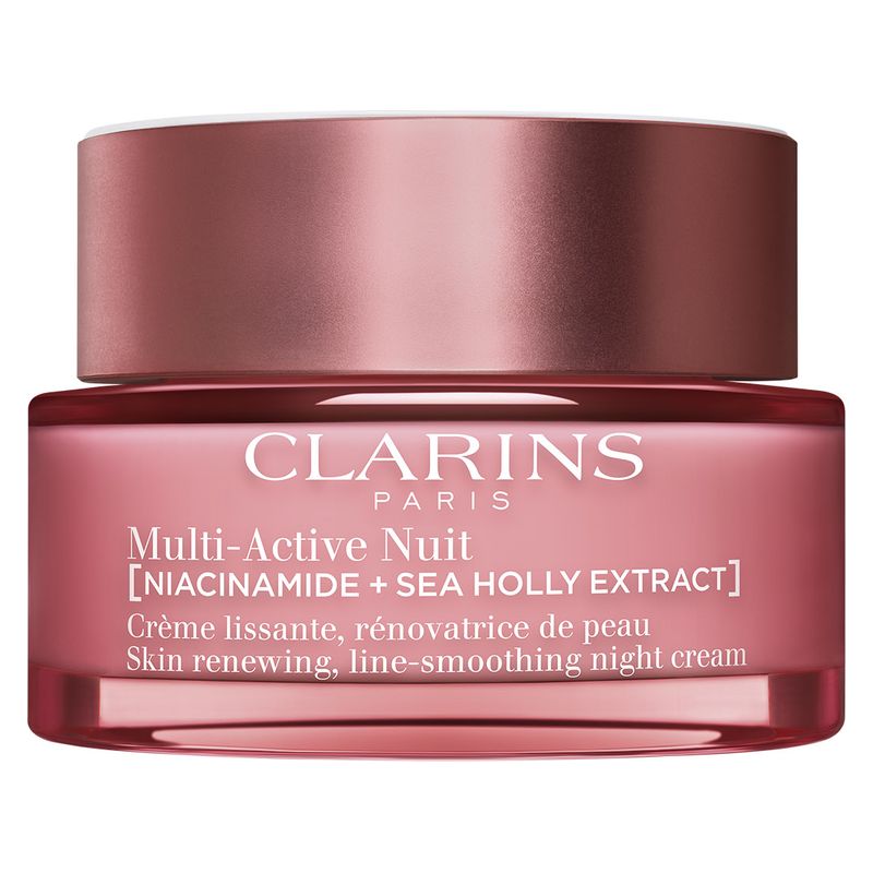 Image of Clarins Multi-active Nuit Crème Lissante, Rénovatrice De Peau - Multi-active Crema Notte Per Pelli Secche cod091