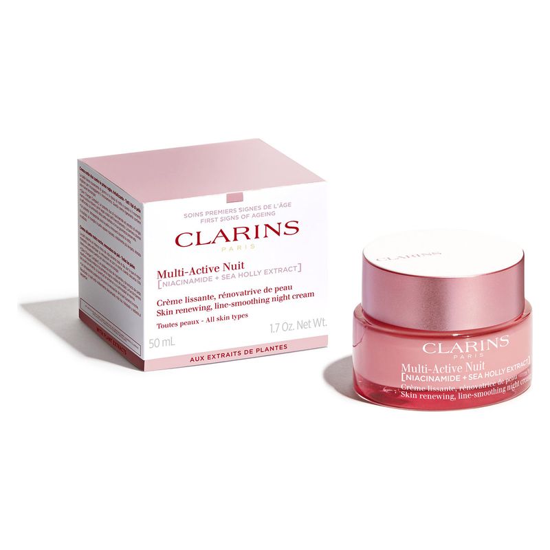 Clarins MULTI-ACTIVE NUIT CRÈME LISSANTE, RÉNOVATRICE DE PEAU - Multi-Active Crema Notte per tutti i tipi di pelle