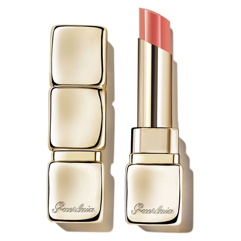 Guerlain KissKiss Shine Bloom, Rossetto Brillante Donna, 309 Fresh Coral, 3.2 g, Idratante 24h con Acido Ialuronico, Finish Luminoso Effetto Bagnato