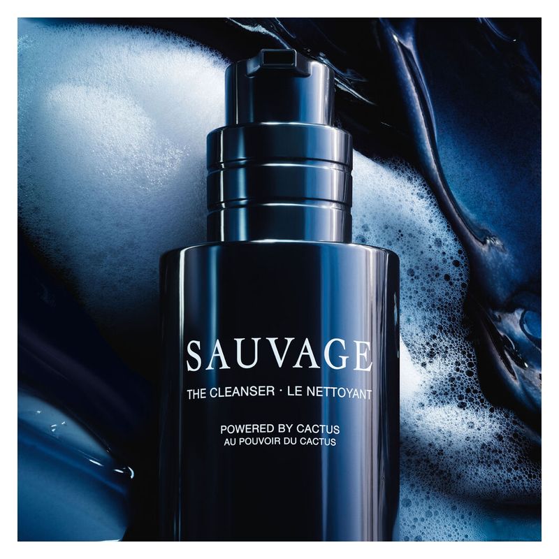 DIOR Sauvage Il Detergente, Detergente Viso Uomo, 125 ml, Purificante con Carbone Nero e Cactus, Non secca la pelle, Skincare Uomo Professionale