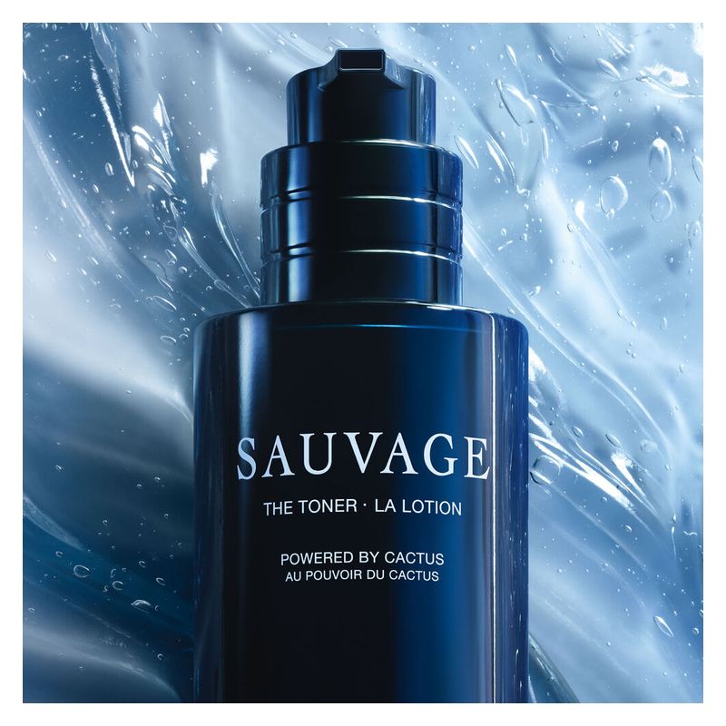 DIOR Sauvage La Lozione, Lozione Tonificante Viso Uomo, 100 ml, Energizzante e Lenitiva, Trattamento Dopobarba Idratante con Estratto di Cactus