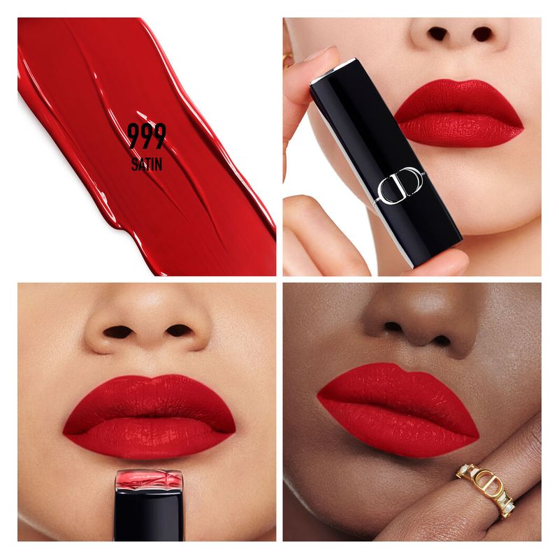 DIOR ROUGE DIOR - Rossetto colore couture – finish velvet e satin – trattamento floreale idratante – lunga tenuta