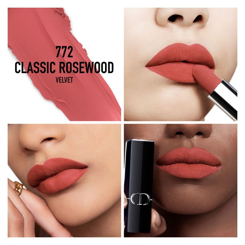 DIOR ROUGE DIOR - Rossetto colore couture – finish velvet e satin – trattamento floreale idratante – lunga tenuta