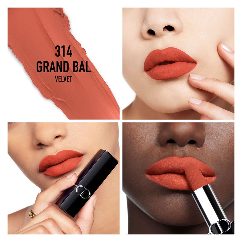 DIOR ROUGE DIOR - Rossetto colore couture – finish velvet e satin – trattamento floreale idratante – lunga tenuta