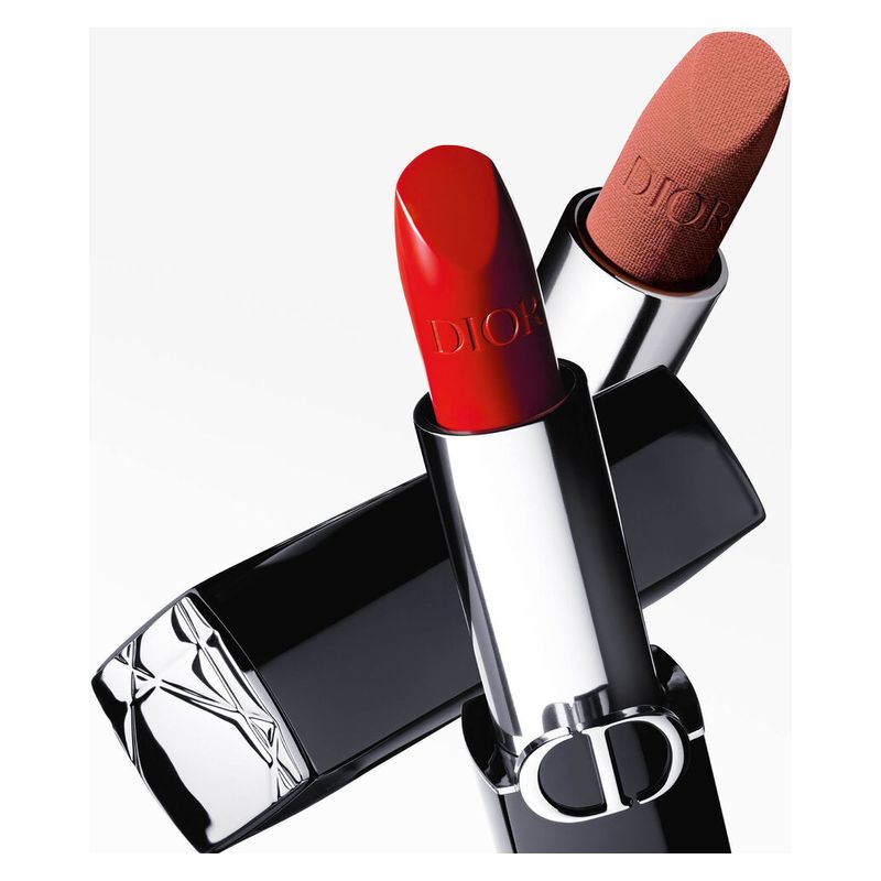 DIOR ROUGE DIOR LA RICARICA - Rossetto colore couture – finish velvet e satin – trattamento floreale idratante – lunga tenuta