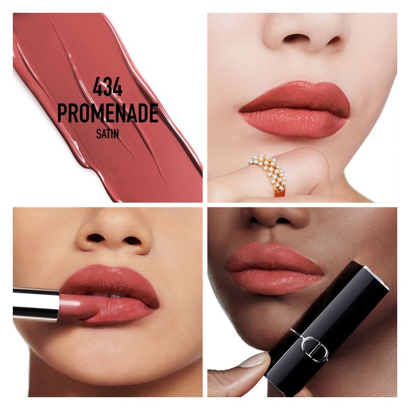 DIOR Rouge Dior La Ricarica, Rossetto Colore Couture, 434 Promenade, Finish Satin, Idratante e Lunga Tenuta, Rossetto Ricaricabile Donna DIOR Rouge Dior La Ricarica, Rossetto Colore Couture, 434 Promenade, Finish Satin, Idratante e Lunga Tenuta, Rossetto Ricaricabile Donna