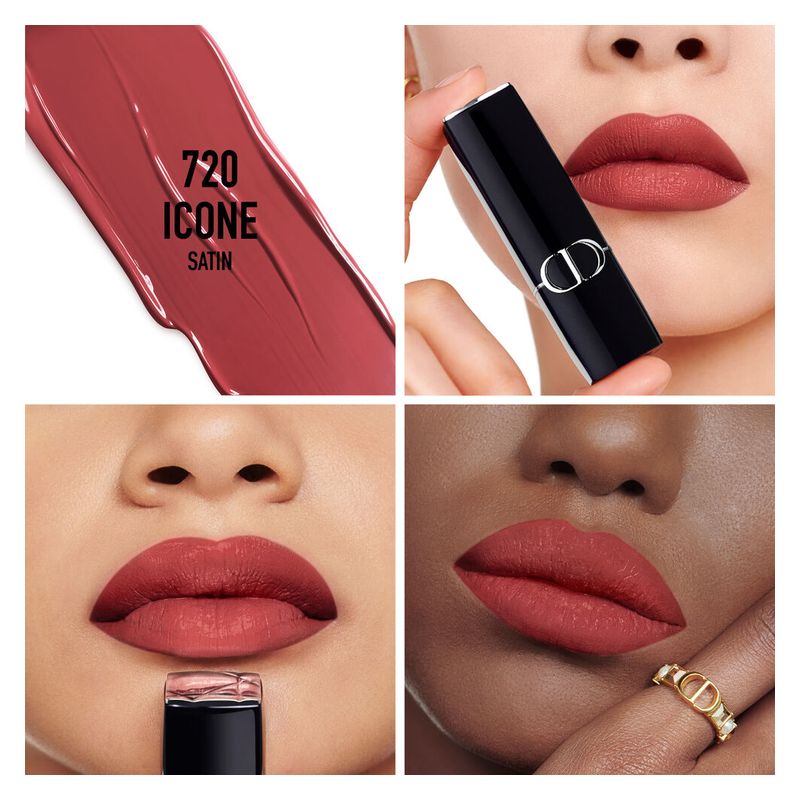 DIOR ROUGE DIOR LA RICARICA - Rossetto colore couture – finish velvet e satin – trattamento floreale idratante – lunga tenuta